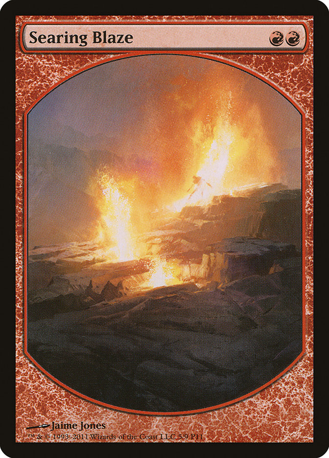 Searing Blaze, Magic Player Rewards 2011 Card Art