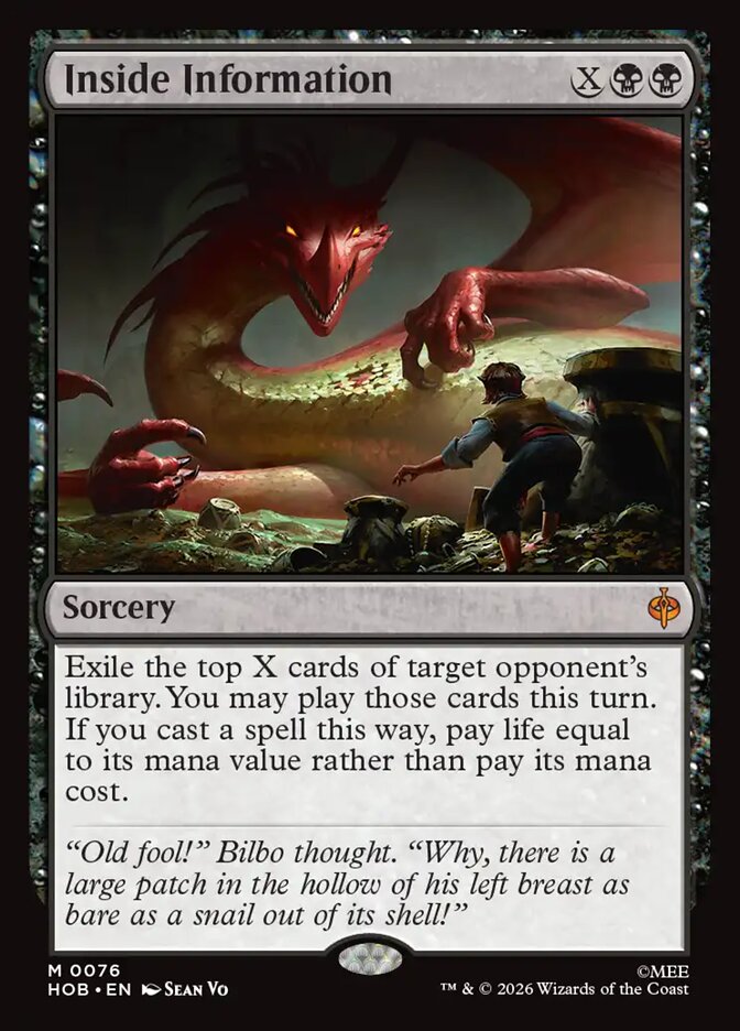 Inside Information, The Hobbit Card Art