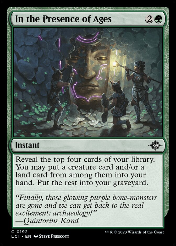 In the Presence of Ages, The lost caverns of ixalan Card Art