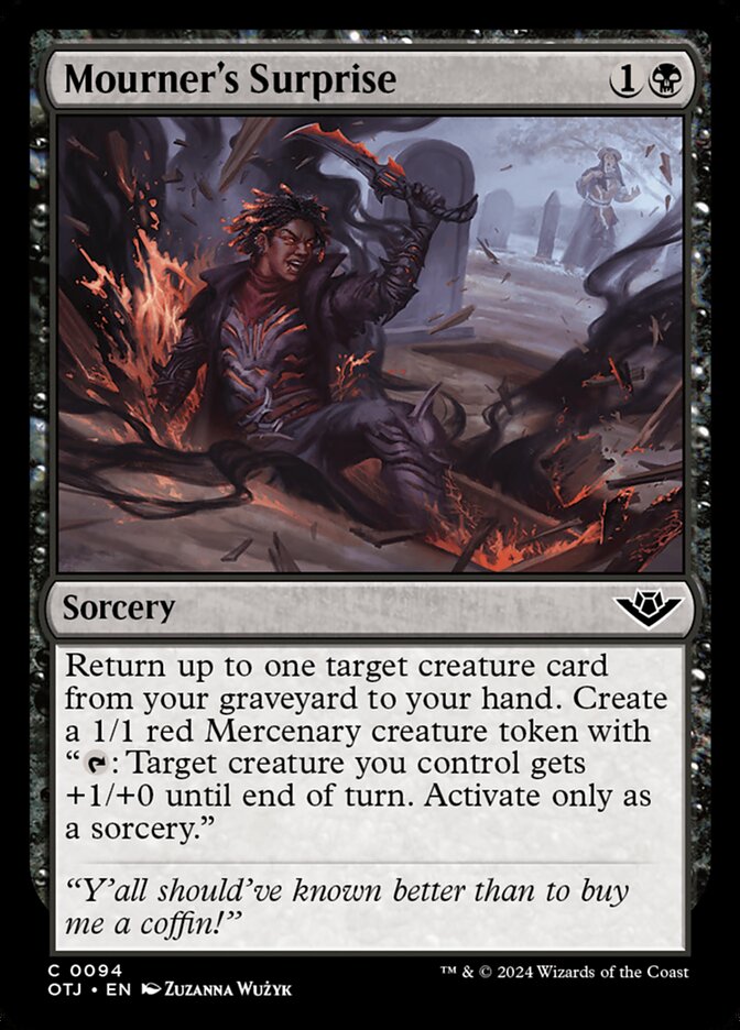 Mourner's Surprise, Outlaws of thunder junction Card Art