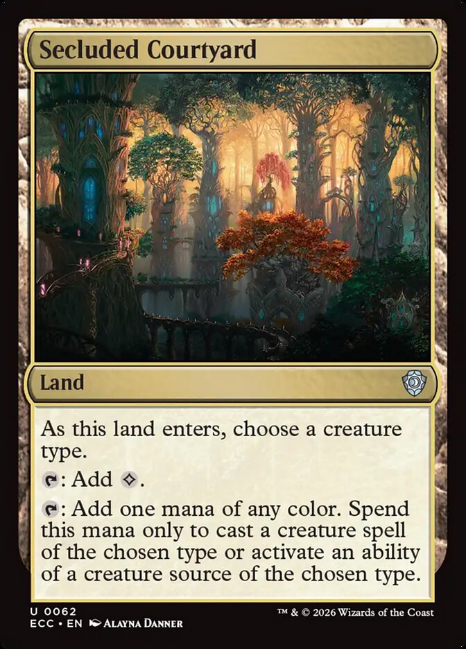 Secluded Courtyard, Lorwyn Eclipsed Commander Card Art