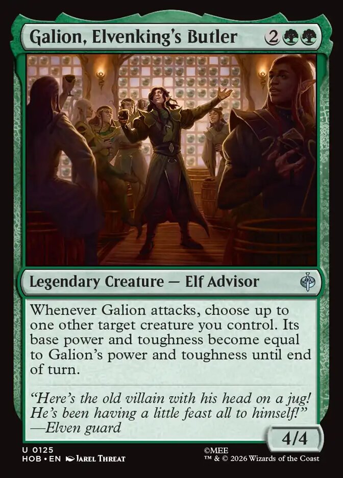Galion, Elvenking's Butler, The Hobbit Card Art
