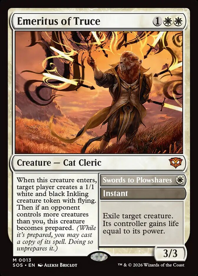 Emeritus of Truce // Swords to Plowshares, Secrets Of Strixhaven Card Art
