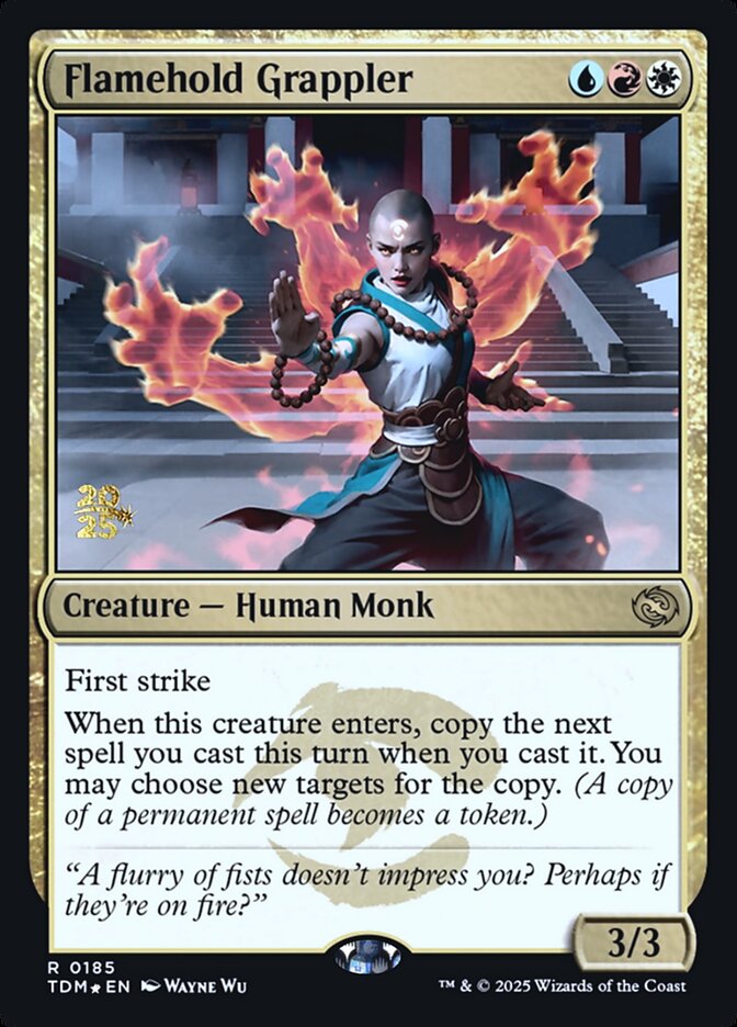 Flamehold Grappler, Tarkir: dragonstorm promos Card Art