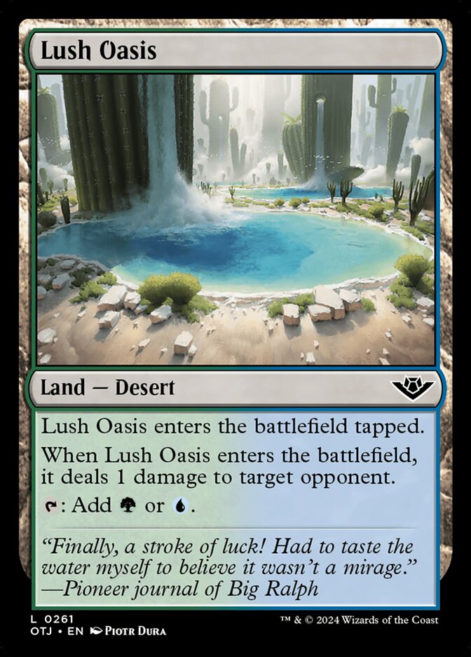 Lush Oasis, Outlaws Of Thunder Junction Card Art