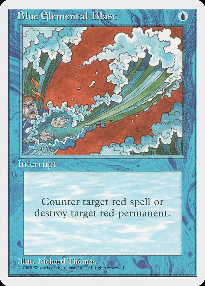 Blue Elemental Blast, Fourth edition Card Art