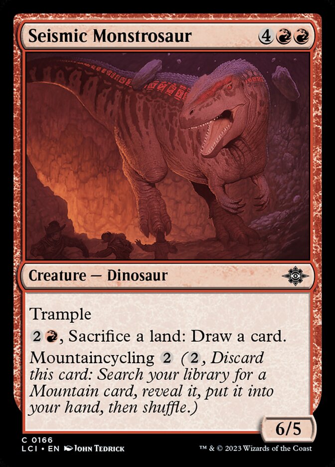 Seismic Monstrosaur, The lost caverns of ixalan Card Art