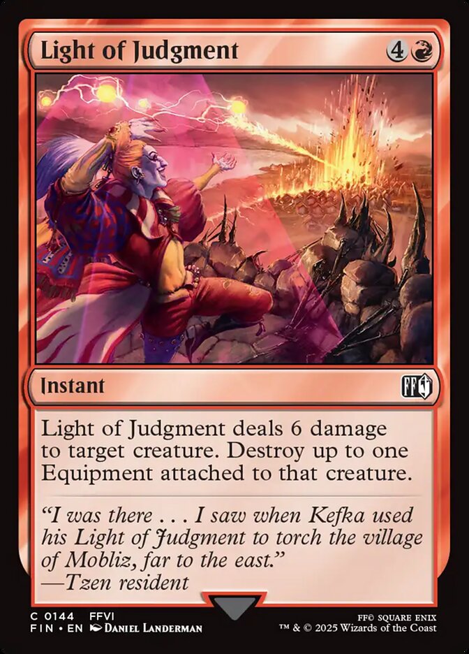Light of Judgment, Final fantasy Card Art