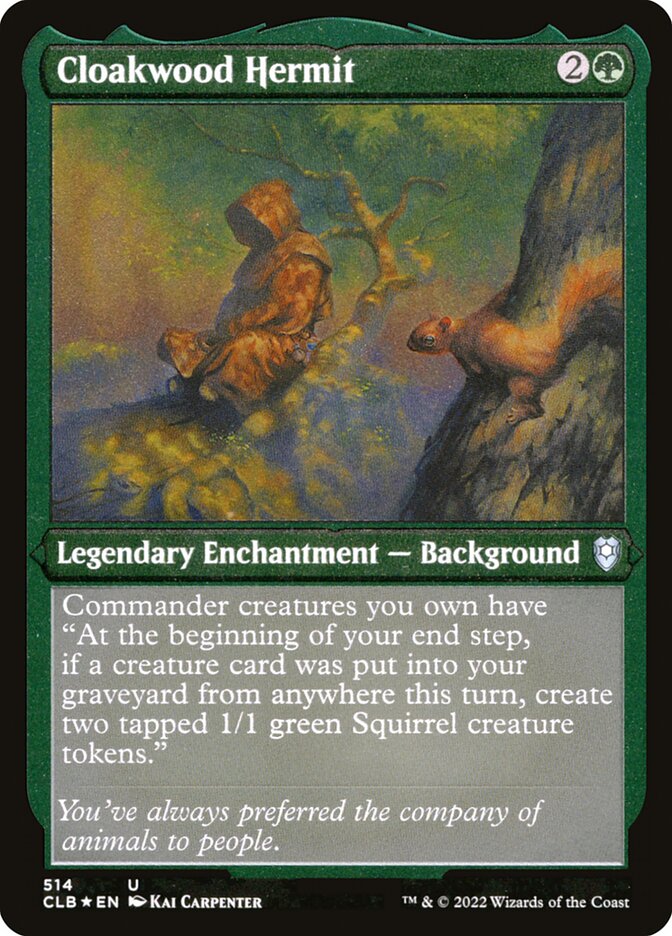 Cloakwood Hermit - Etched Foil