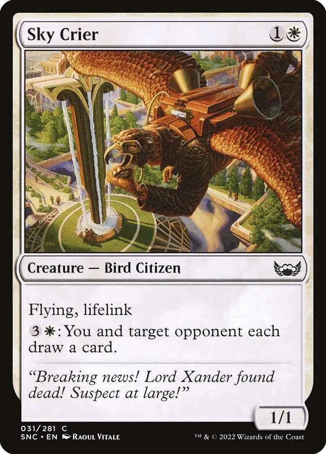 Sky Crier, Streets Of New Capenna Card Art