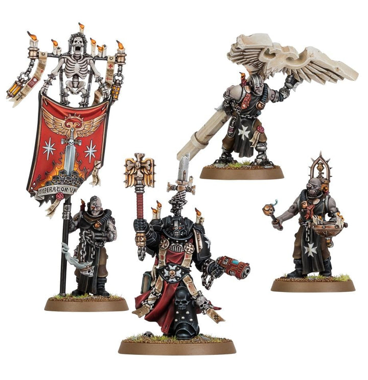 Warhammer: 40K - Black Templars - Chaplain Grimaldus & Retinue
