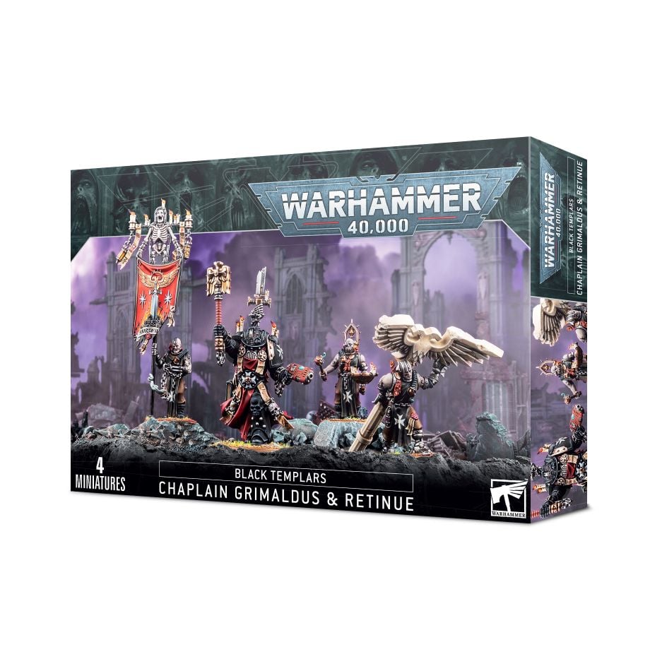 Warhammer: 40K - Black Templars - Chaplain Grimaldus & Retinue