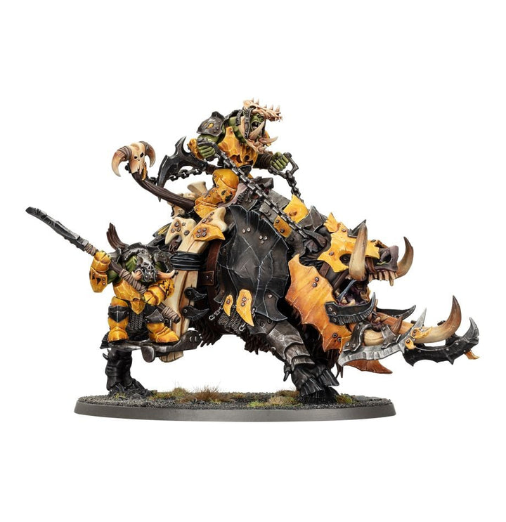 Warhammer: Age of Sigmar - Orruk Warclans - Tuskboss on Maw-Grunta