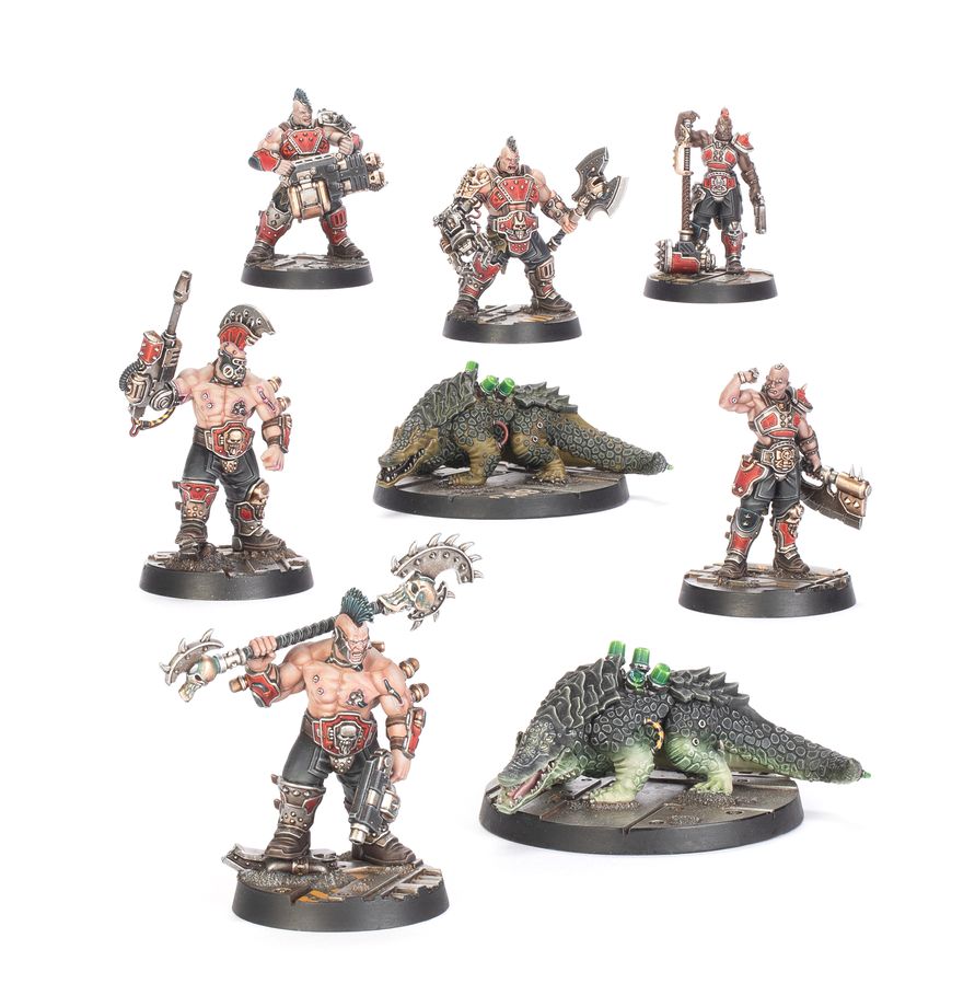 Necromunda - Goliath - Forge Bosses and Sumpkrocs