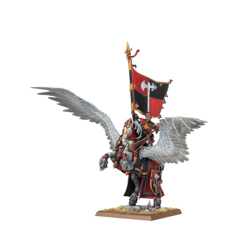 Warhammer: The Old World - Kingdom of Bretonnia - Battle Standard Bearer on Royal Pegasus