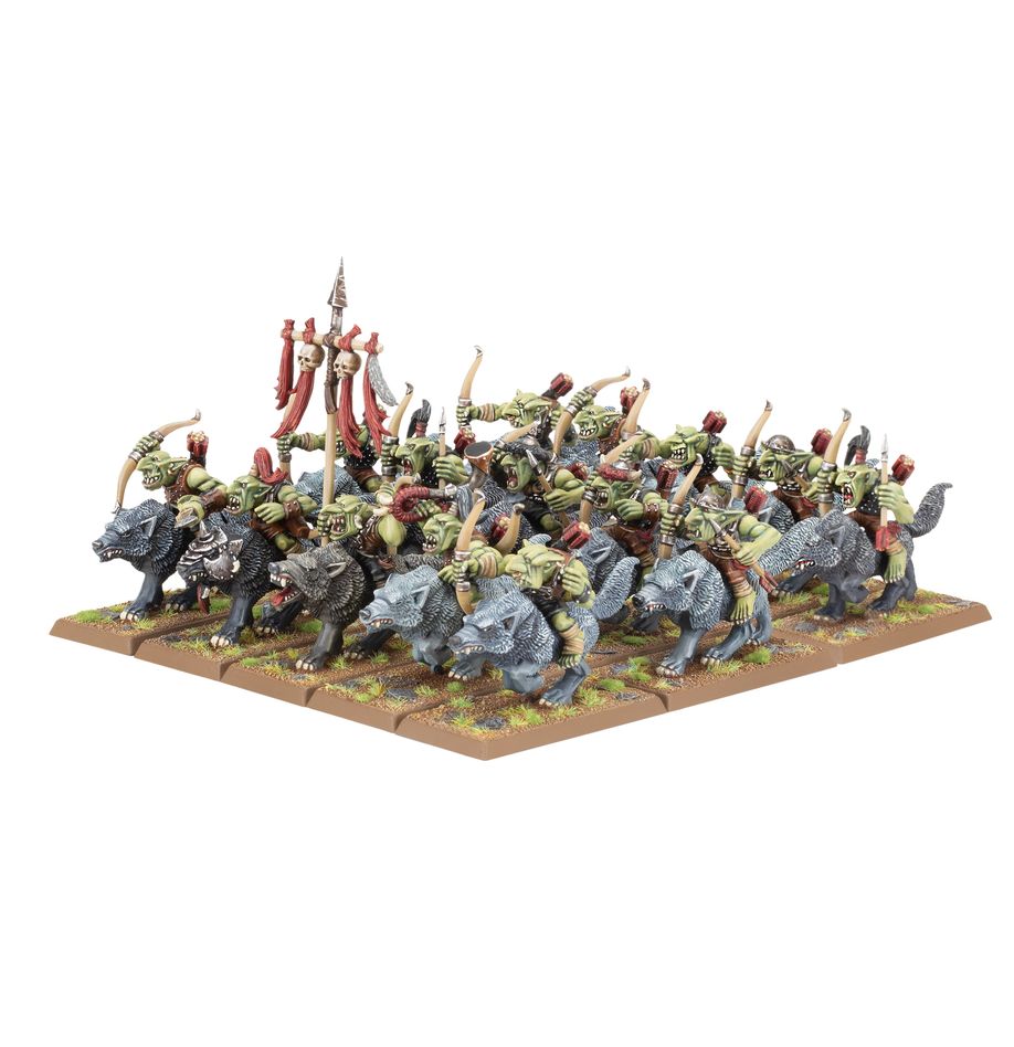 Warhammer: The Old World - Orc & Goblin Tribes - Goblin Wolf Rider Mob