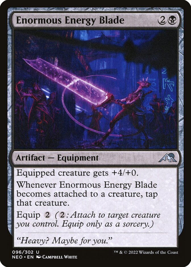 Enormous Energy Blade, Kamigawa: neon dynasty Card Art