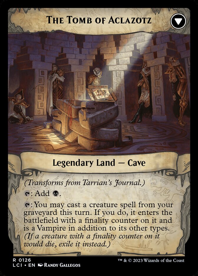 Tarrian's Journal // The Tomb of Aclazotz, The lost caverns of ixalan Card Art