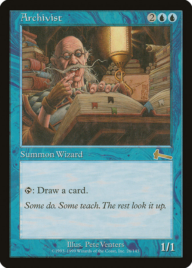 Archivist, Urza's legacy Card Art