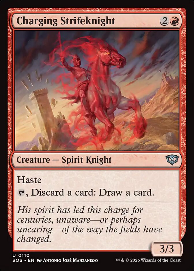 Charging Strifeknight, Secrets Of Strixhaven Card Art