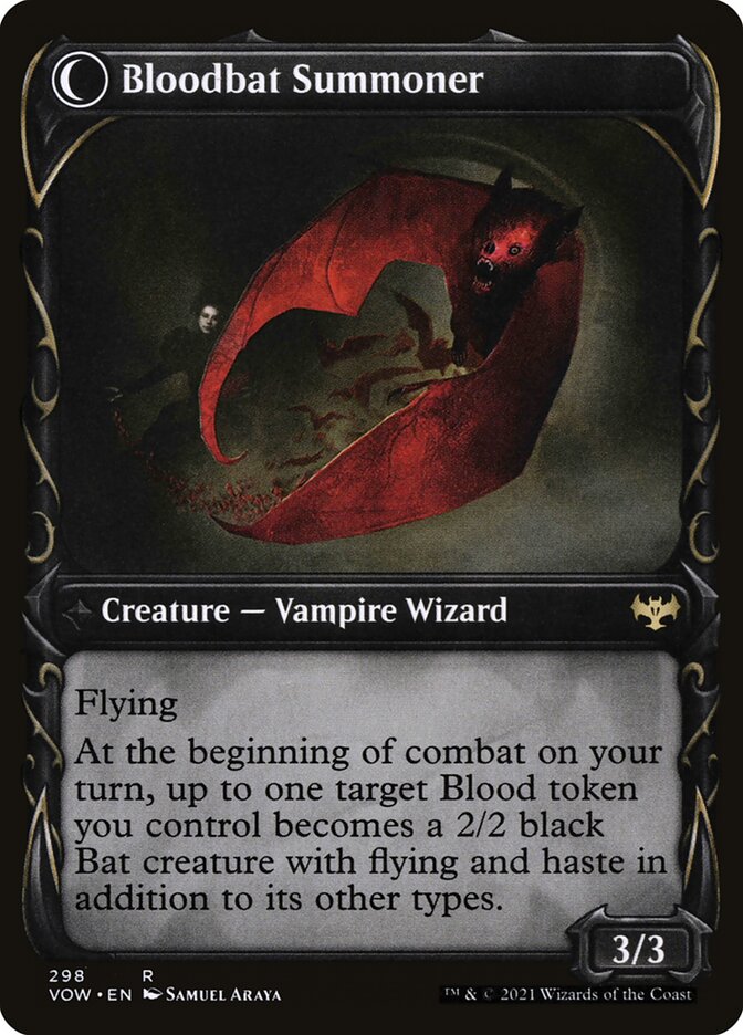 Voldaren Bloodcaster // Bloodbat Summoner, Innistrad: Crimson Vow Card Art