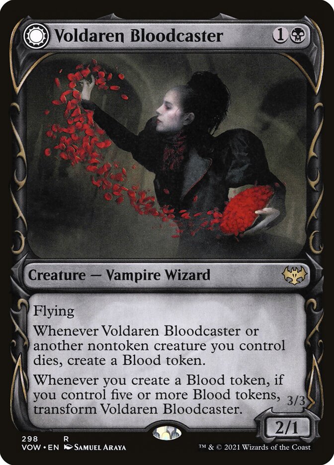 Voldaren Bloodcaster // Bloodbat Summoner, Innistrad: Crimson Vow Card Art