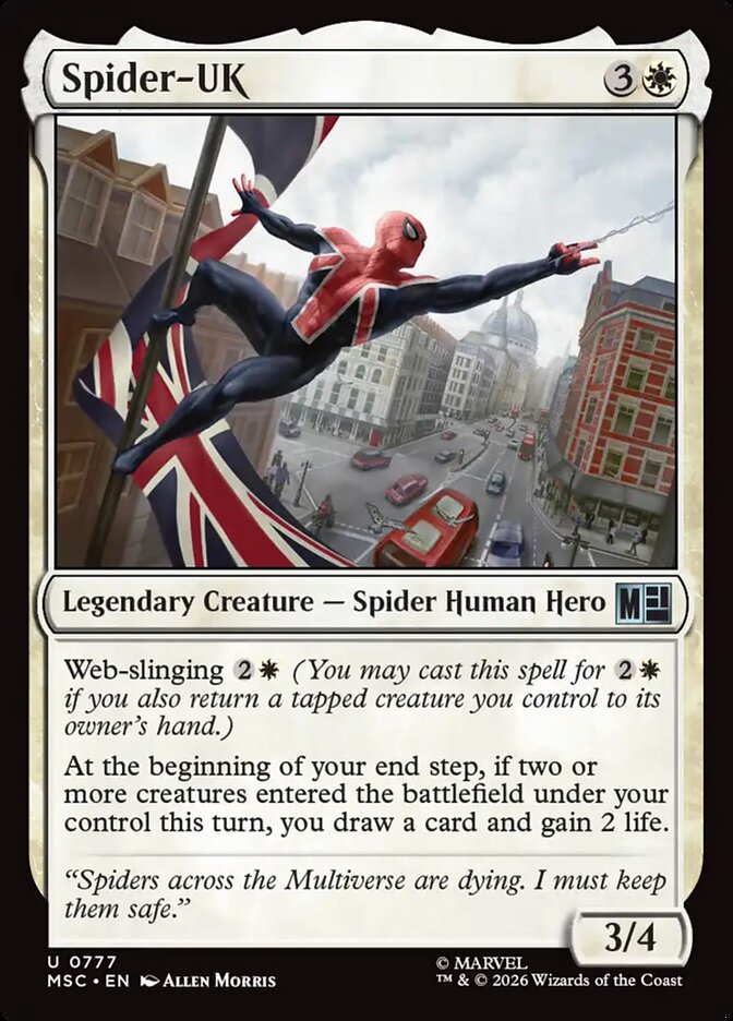 Spider-UK, Marvel Super Heroes Commander Card Art