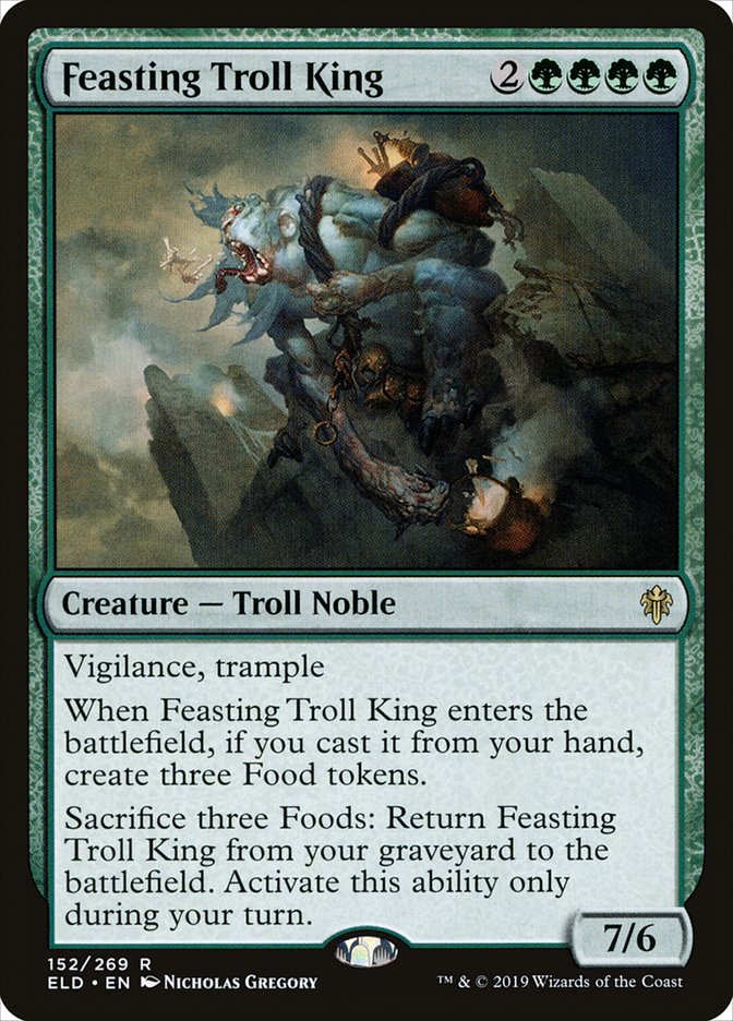 Feasting Troll King, Throne Of Eldraine Card Art