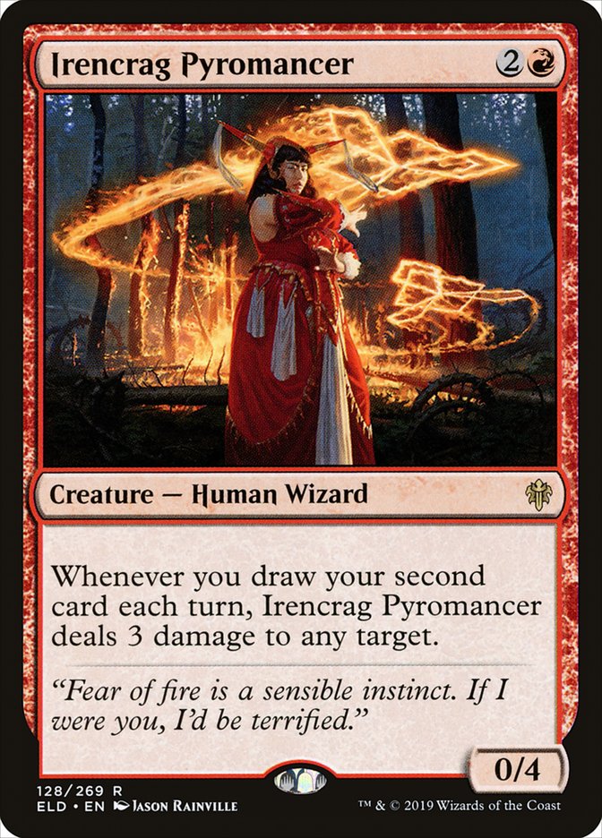 Irencrag Pyromancer, Throne of eldraine Card Art