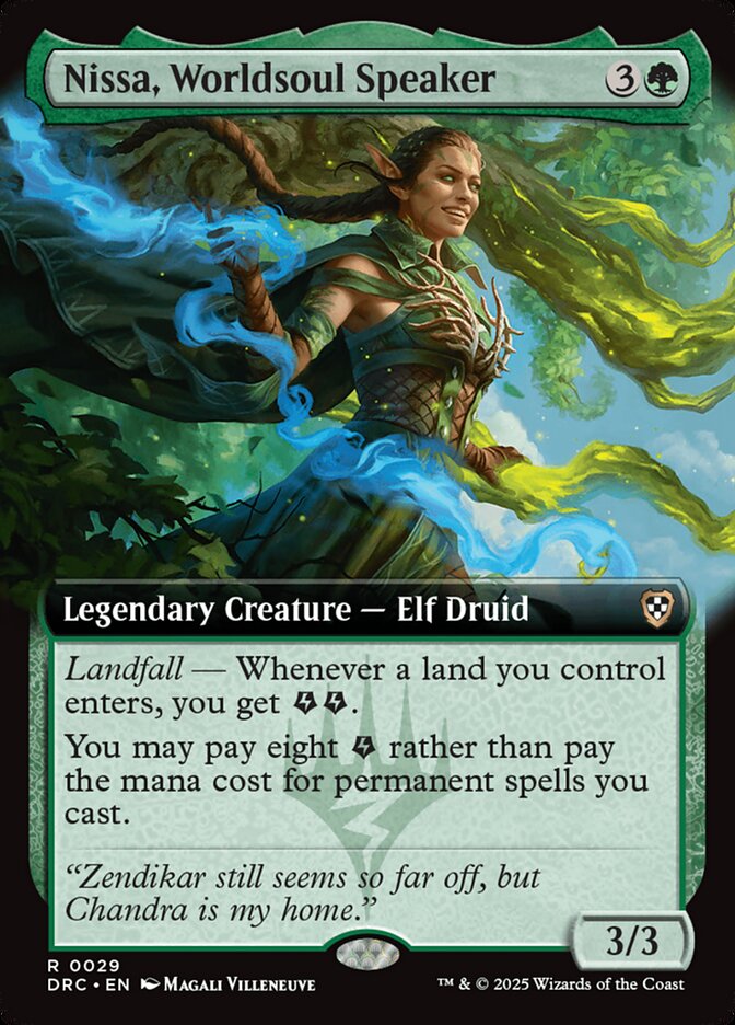 Nissa, Worldsoul Speaker, Aetherdrift commander Card Art