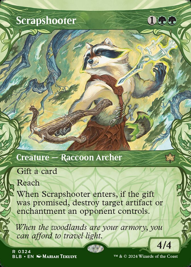 Scrapshooter, Bloomburrow Card Art