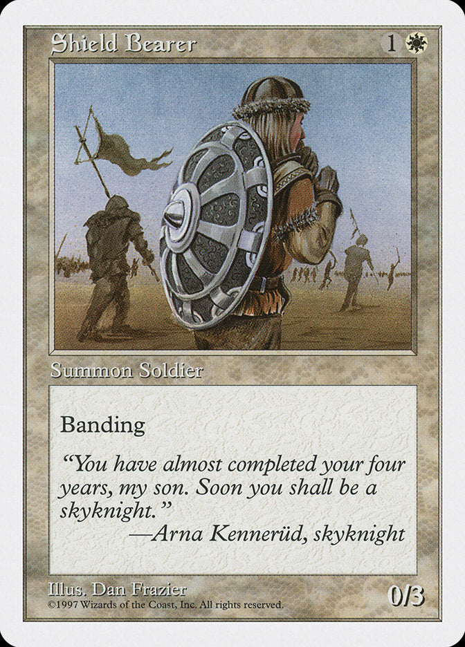 Shield Bearer, Fifth edition Card Art