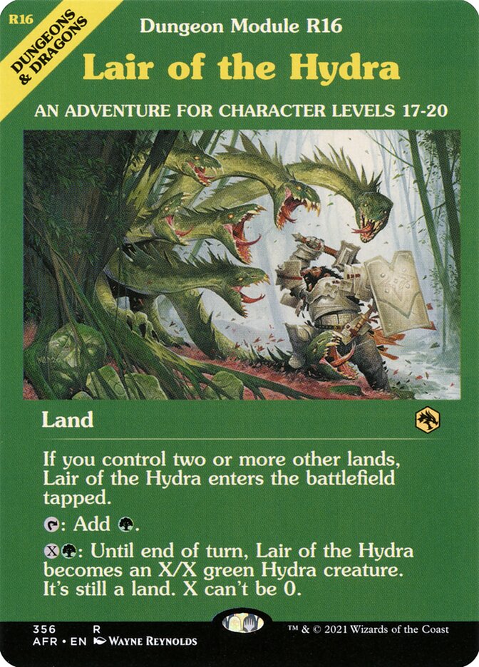 Lair of the Hydra, Adventures In The Forgotten Realms Card Art