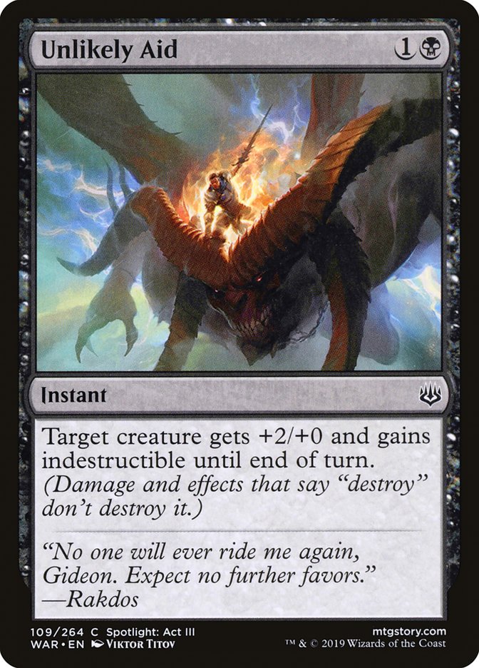 Unlikely Aid, War Of The Spark Card Art