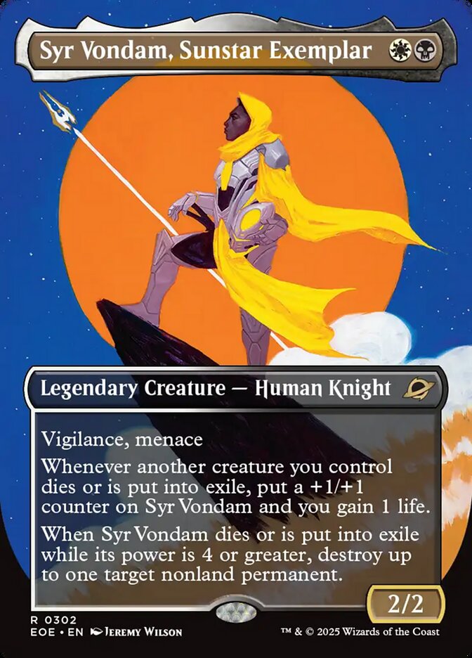 Syr Vondam, Sunstar Exemplar, Edge of eternities Card Art