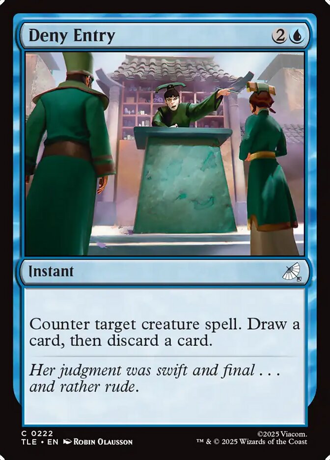 Deny Entry, Avatar: The Last Airbender Eternal Card Art