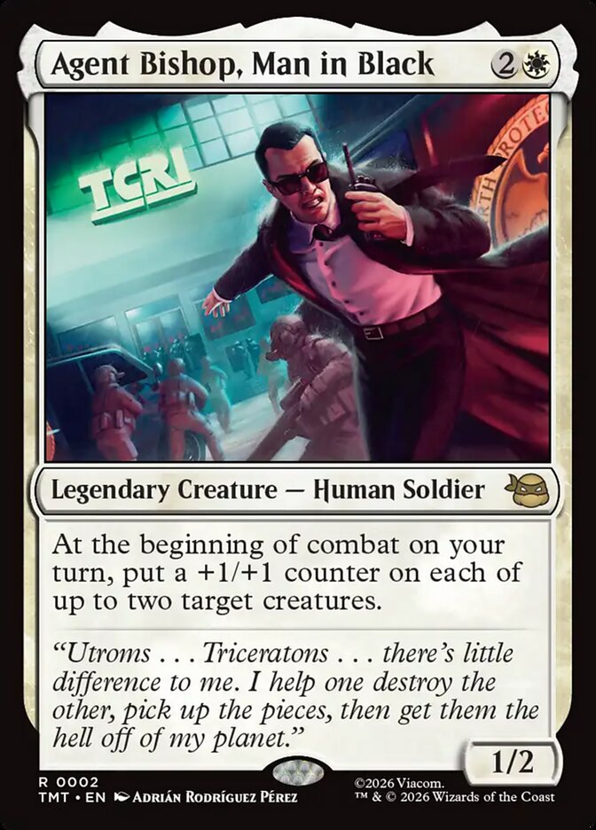 Agent Bishop, Man in Black, Teenage Mutant Ninja Turtles Card Art