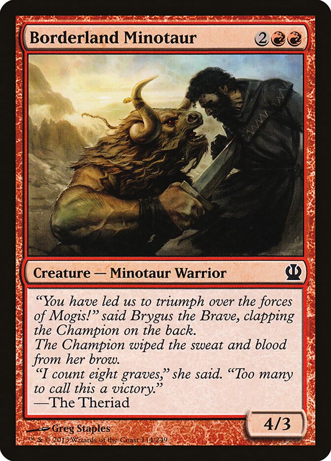 Borderland Minotaur, Theros Card Art