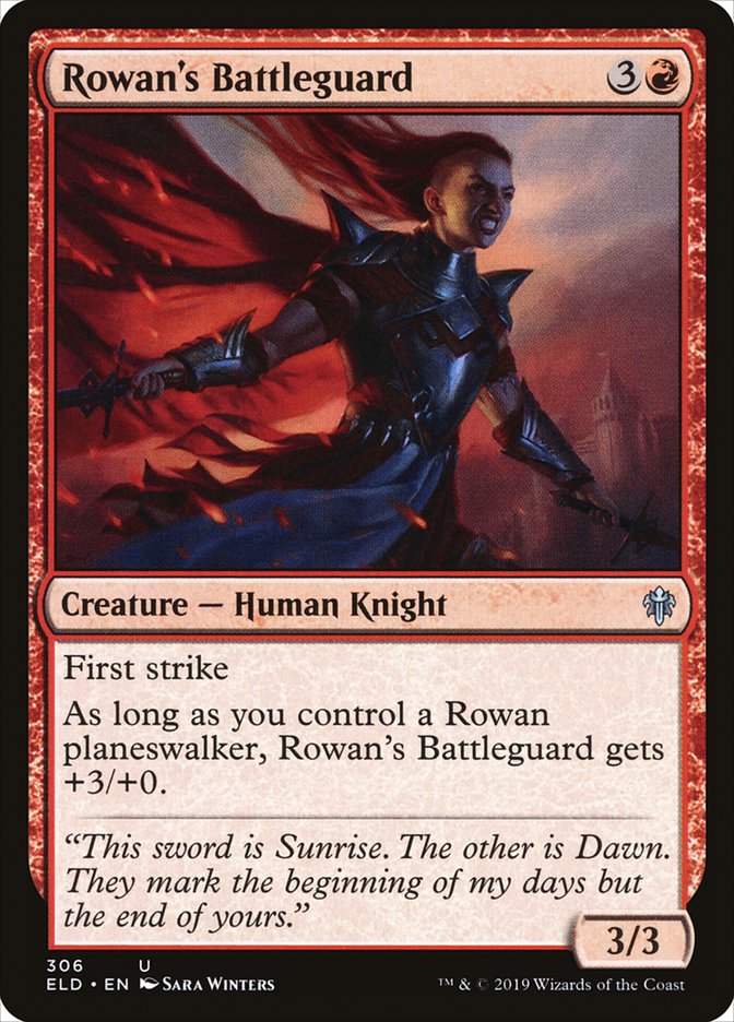 Rowan's Battleguard, Throne of eldraine Card Art