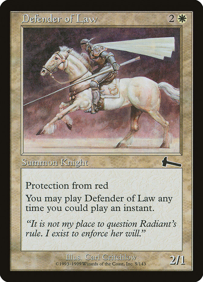 Defender of Law, Urza's legacy Card Art