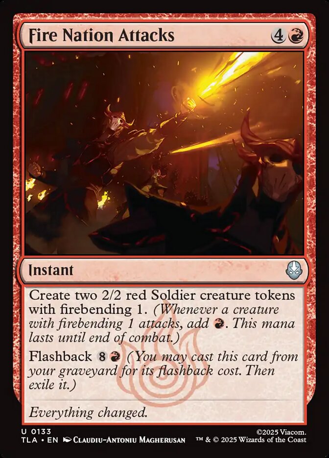 Fire Nation Attacks, Avatar: The Last Airbender Card Art