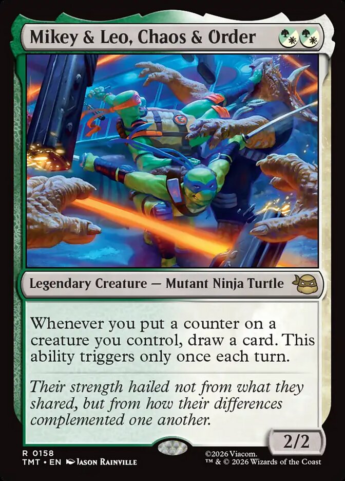 Mikey & Leo, Chaos & Order, Teenage Mutant Ninja Turtles Card Art
