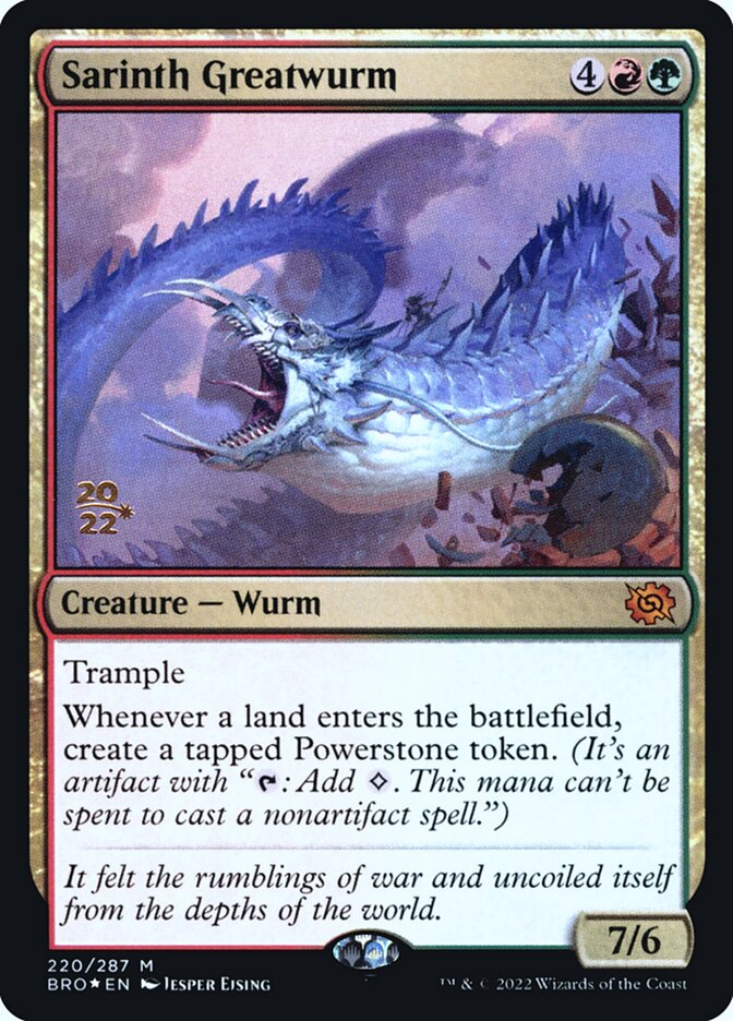 Sarinth Greatwurm, The brothers' war promos Card Art