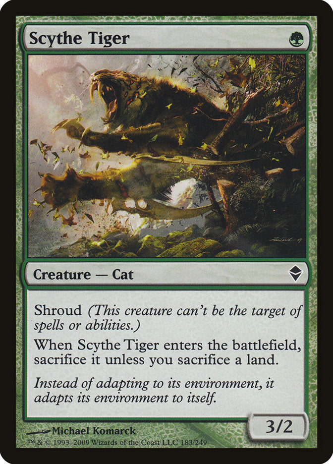 Scythe Tiger, Zendikar Card Art