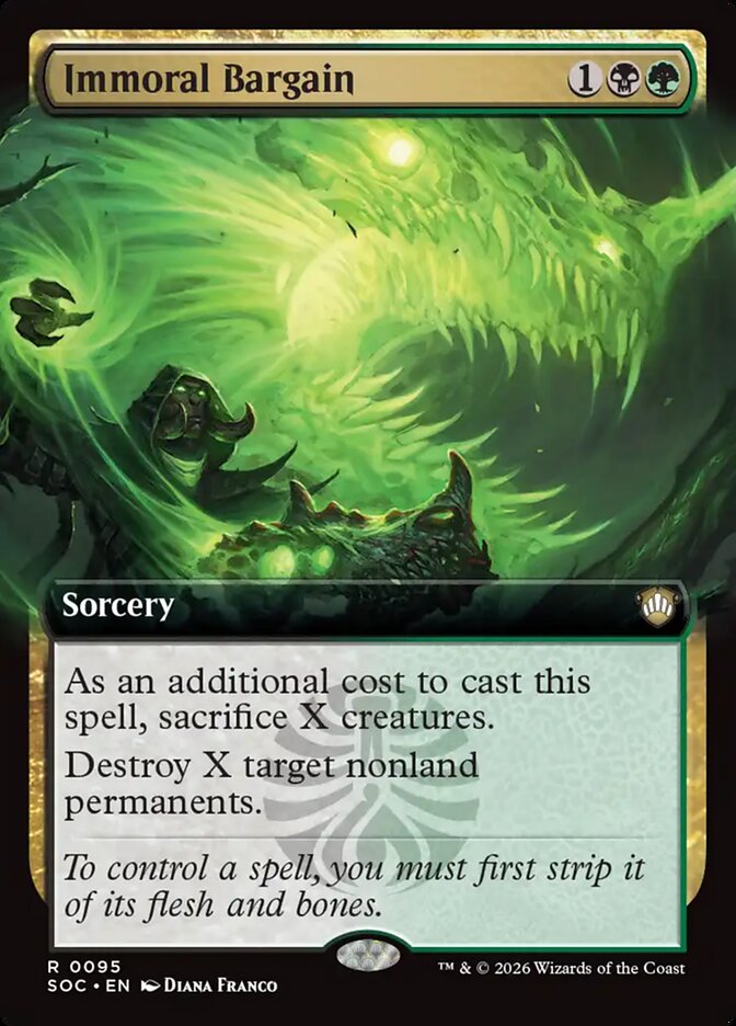 Immoral Bargain, Secrets Of Strixhaven Commander Card Art