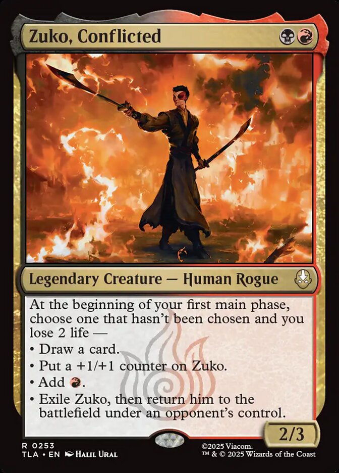 Zuko, Conflicted, Avatar: The Last Airbender Card Art