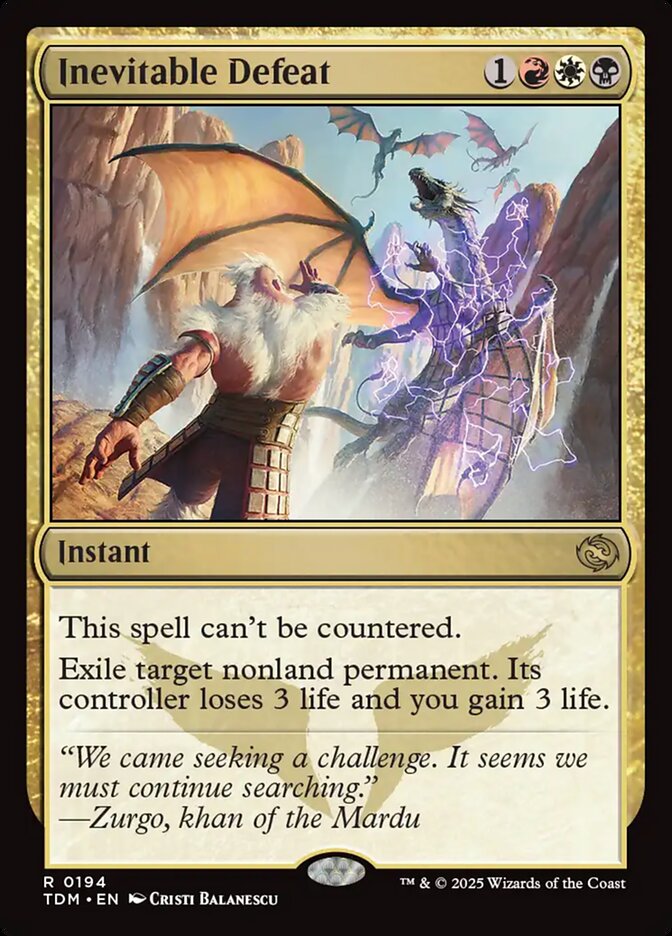 Inevitable Defeat, Tarkir: dragonstorm Card Art