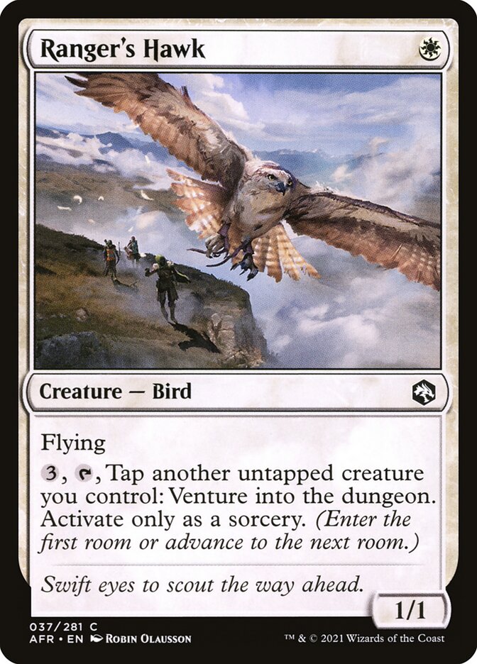 Ranger's Hawk, Adventures In The Forgotten Realms Card Art