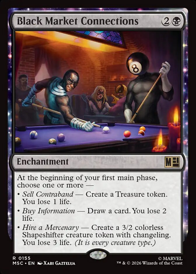 Black Market Connections, Marvel Super Heroes Commander Card Art