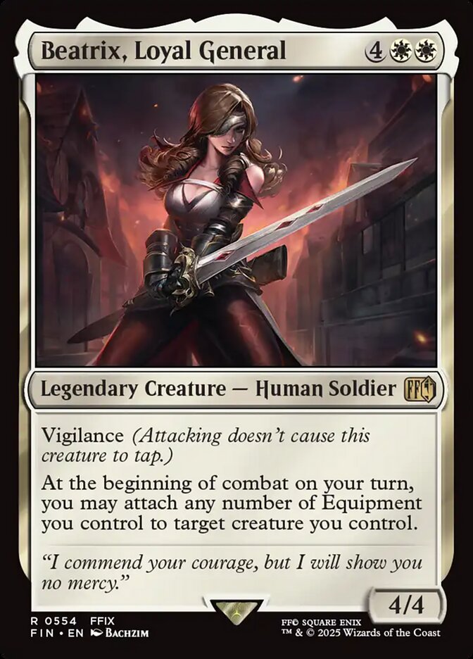 Beatrix, Loyal General, Final fantasy Card Art